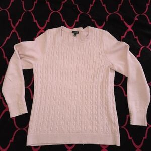 Talbots Light Pink Cable Knit Sweater